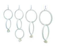 Nobby Cage Toy, 2 anillos de escalada de algodón grandes, 81/34 cm blancos