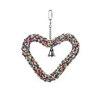 Nobby Cage Toy, corazón de algodón Flexible con Campana, Multicolor, 27 x 21 cm