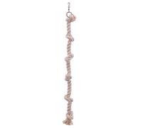 Nobby Cage Toy, cuerda de escalada de algodón L: 100 cm, Ø 25 mm, 6 nudos blancos