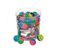Nobby Caja de Juguetes Gato Lata 42 Pzas. 4 cm Bola de plástico multicolor