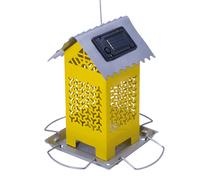 Nobby Casa de Forraje LED Amarillo para Pájaros Con Panel Solar & 4