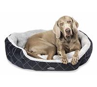 Nobby Ceno - Cama Ovalada (45 x 40 x 19 cm), Color Negro y Gris