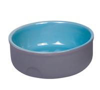 Nobby Cerámica Comedero "Feed" gris/azul Ø 13 x 5 cm