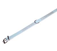 Nobby collar "Crystal" de tres filas 52 cm (38-46 cm), 22/24 mm azul claro / blanco