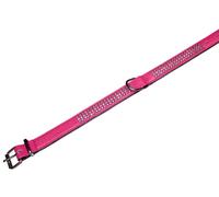 Nobby collar "Crystal" tres filas 52 cm (38-46 cm), 22/24 mm fucsia / negro
