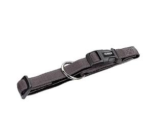 Nobby Collar de Perro Suave de 40-55 cm/25 mm de Color Gris Oscuro/Negro