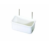 Nobby comedero con gancho de alambre 9,0 x 5,0 x 4,4 cm blanco