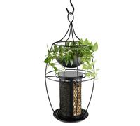 Nobby columna de alimentación con plato de planta Ø 21,5 x 49 cm; 2 x aprox. 800 ml negro