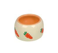 Nobby Comedero de cerámica, Color Beige y Naranja, 125 ml, 1 Unidad