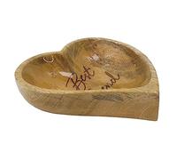 Nobby Comedero de Madera con Forma de corazón, Antideslizante, 16 x 16 cm, Aprox. 280 ml