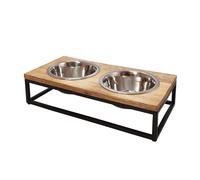 Nobby comedero "Elegant Diner" 48 x 24 x 14 cm; incl. 2 cuencos 2 x aprox. 1800 ml