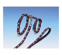 Nobby Conjunto Para Gatos XL Heart Nylon Negro Para Gatos Grandes, 13mm De Ancho