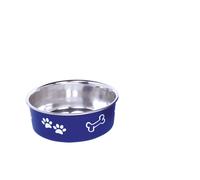 Nobby cuenco de acero inoxidable "FUSION", antideslizante azul; 13 cm 0,5 ltr