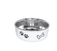 Nobby cuenco de acero inoxidable "FUSION", antideslizante blanco; 16 cm 0,94 ltr