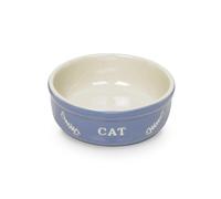 Nobby cuenco de cerámica "CAT" Ø13,5 X 5 cm azul claro / beige