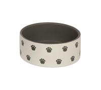 Nobby cuenco de cerámica para perros "PATA" Ø15,0 X 6,0 cm crema / gris