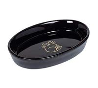 Nobby Cuenco Ovalado de cerámica para Gatos, Color Negro, 17 x 11 x 2,5 cm, 0,12 l, 1 Unidad