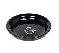 Nobby Cuenco para Leche de cerámica Golden Cat, Color Negro, diámetro 14 x 2 cm, 0,1 l