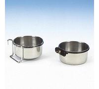 Nobby Cuenco para pájaros de Acero Inoxidable con Soporte para Tornillos, 0,15 litros