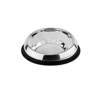 Nobby Cuenco Plano de Acero Inoxidable, con Anillo de Goma, diámetro de 19 x 6,5 cm; Aprox. 270 ml