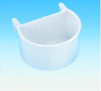 Nobby cuenco semicircular con soporte de plástico blanco