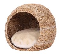 Nobby Cueva Lila Beige Ø45cm Para Gatos Refugio De Hojas De Plátano