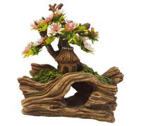 Nobby Decoración de Acuarios Aqua Adornos Madera Cabaña Plantas 14 ,5x9x16, 3 CM