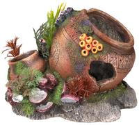 Nobby - Decoración para Acuario con Plantas y Jarra y Conchas (17,5 x 13,2 x 13 cm)