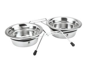 Nobby Doble tazón de Acero Inoxidable Silent Diner, 16,5 cm, 0,7 litros