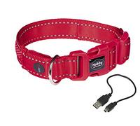 Nobby Flash Mesh - Collar de Seguridad LED Rojo Grande