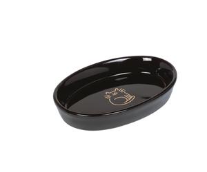 Nobby gato cerámica cuenco ovalado "Gato Dorado" negro 17 x 11 x 2,5 cm, 0,12 l