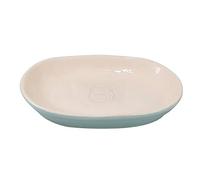 Nobby Gatos - Cuenco de cerámica (16 x 12 x 2,5 cm, 0,10 L, 1 Unidad), Color Verde y Crema