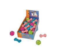 Nobby Juguetes de látex surtido Display 36 uds; 9 cm, bolas Ø 5 cm