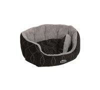 Nobby Komfort Bett oval "CENO" L x B x H: 45 x 40 x 19 cm negro / gris