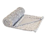 Nobby LORIK - Manta Polar (100 x 70 cm), diseño de Leopardo, Color Gris