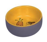 Nobby Nager Cerámica Plato "Carrot Plus" gris/amarillo Ø 11cm x 4,5 cm