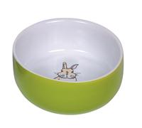 Nobby Nager Cerámica Plato "Conejo" verde/blanco Ø 11cm x 4,5 cm