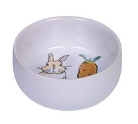 Nobby Nager tazón de cerámica "Carrot Plus" blanco Ø 11 cm x 4,5 cm