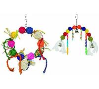Juguete de jaula Nobby, juguete para aves 22 cm arco con bolas de mimbre