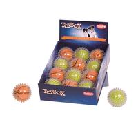 Nobby Pelota de felpa en TPR Balón espinoso 8,5 cm; Exhibición 12 pzas