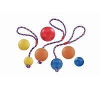 Nobby pelota de goma maciza con cuerda 7 cm surtido de colores