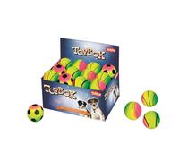 Nobby pelotas de goma espuma "RAINBOW" surtidas 6,3 cm; exhibidor 24 un.