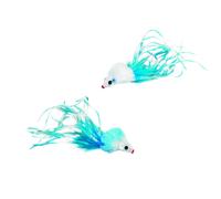 Nobby peluche ratón con plumas, con catnip 2 uds, 5 cm