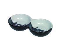 Nobby platos de cerámica para gatos "FACE" 22 x 11,5 x 3,5 cm negro / blanco