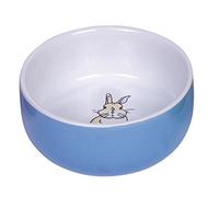 Nobby Rabbit 73767 - Cuenco de cerámica para Perro, Color Azul y Blanco