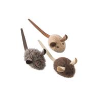 Nobby ratón de peluche con cola de cuero pequeño, 3 unidades, 6 cm