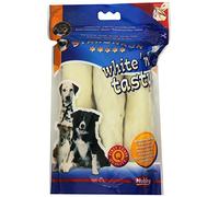 Nobby Rodillo para masticar perros blanco de 3 piezas, 15 cm, 35-40 mm