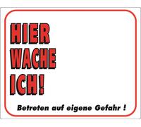 Nobby Señal de advertencia "¡Aquí vigilo!" 250 x 200 mm