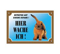 Nobby Señal de advertencia - Conejo hecho de cartón laminado