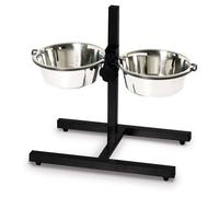 Nobby Soporte Del Tazón de Fuente Altura Comedor BAR para Perros, Acero Tazones